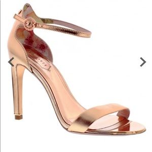 Ted Baker London Rose Gold Ankle Strap Heels size 6